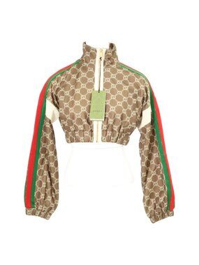 Gucci Interlocking Sherry Line Short Jacket Cropped